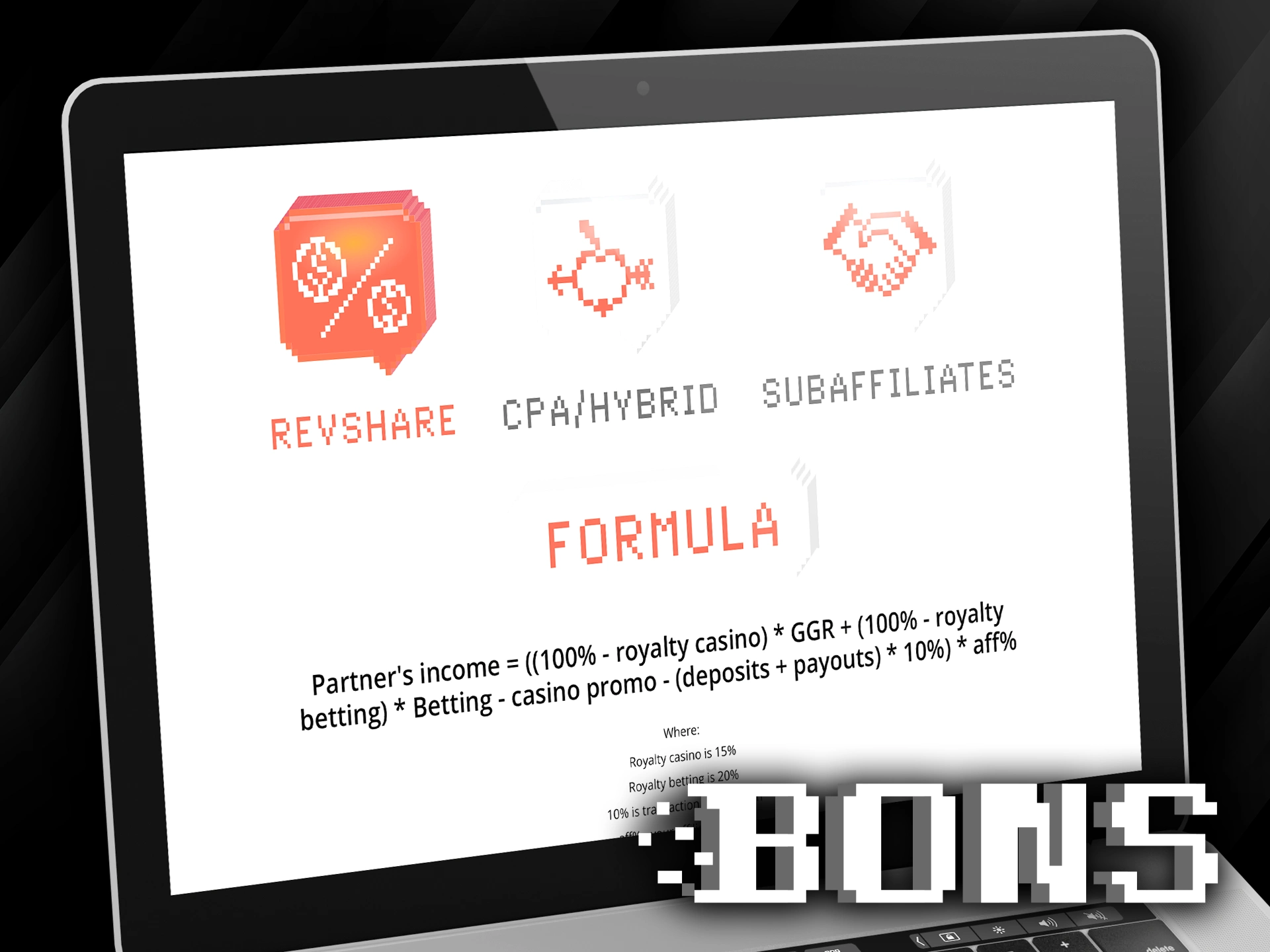 Bons affiliate program processes payouts monthly.