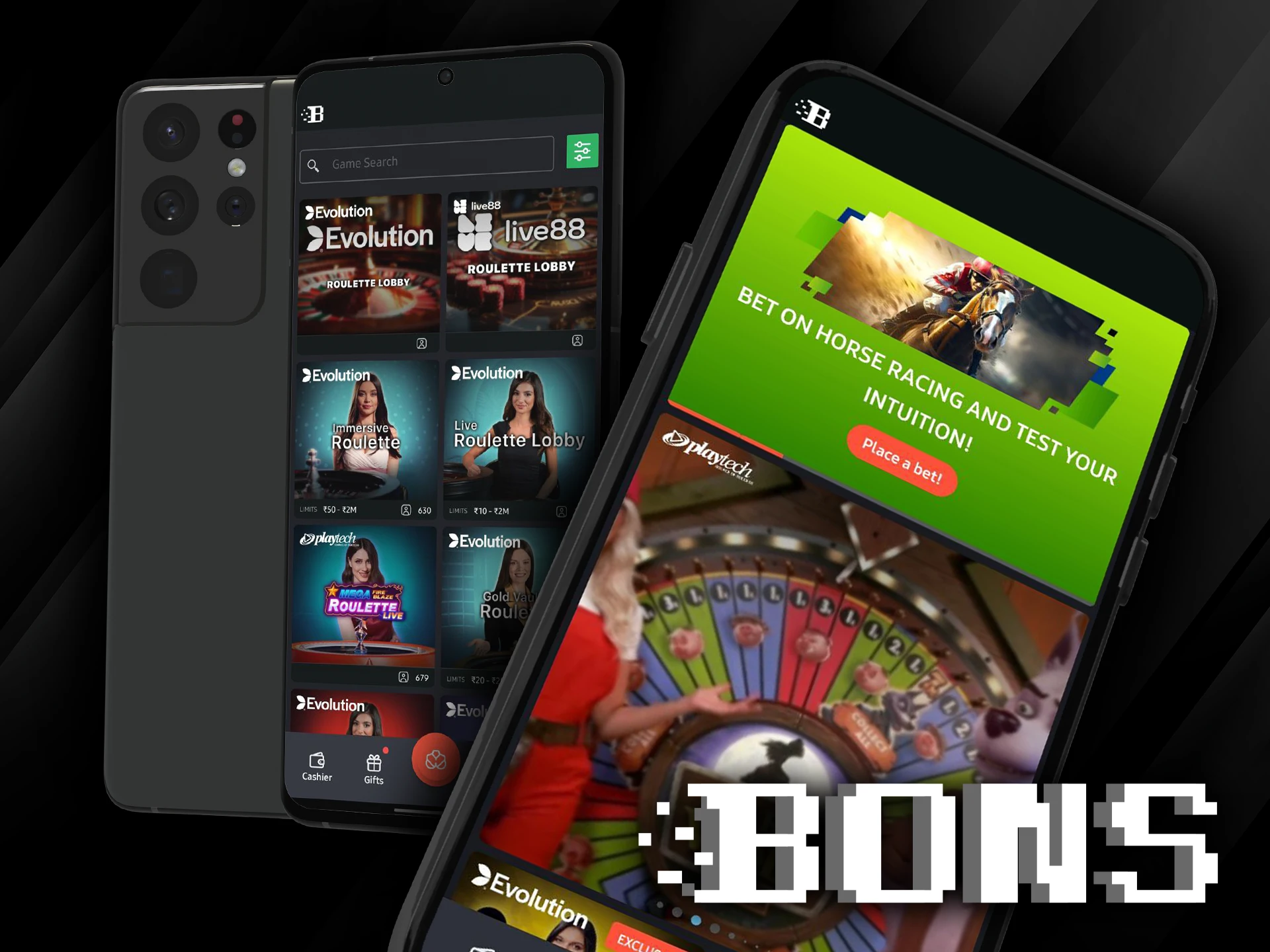 Bons app has many casino games to suit different tastes.