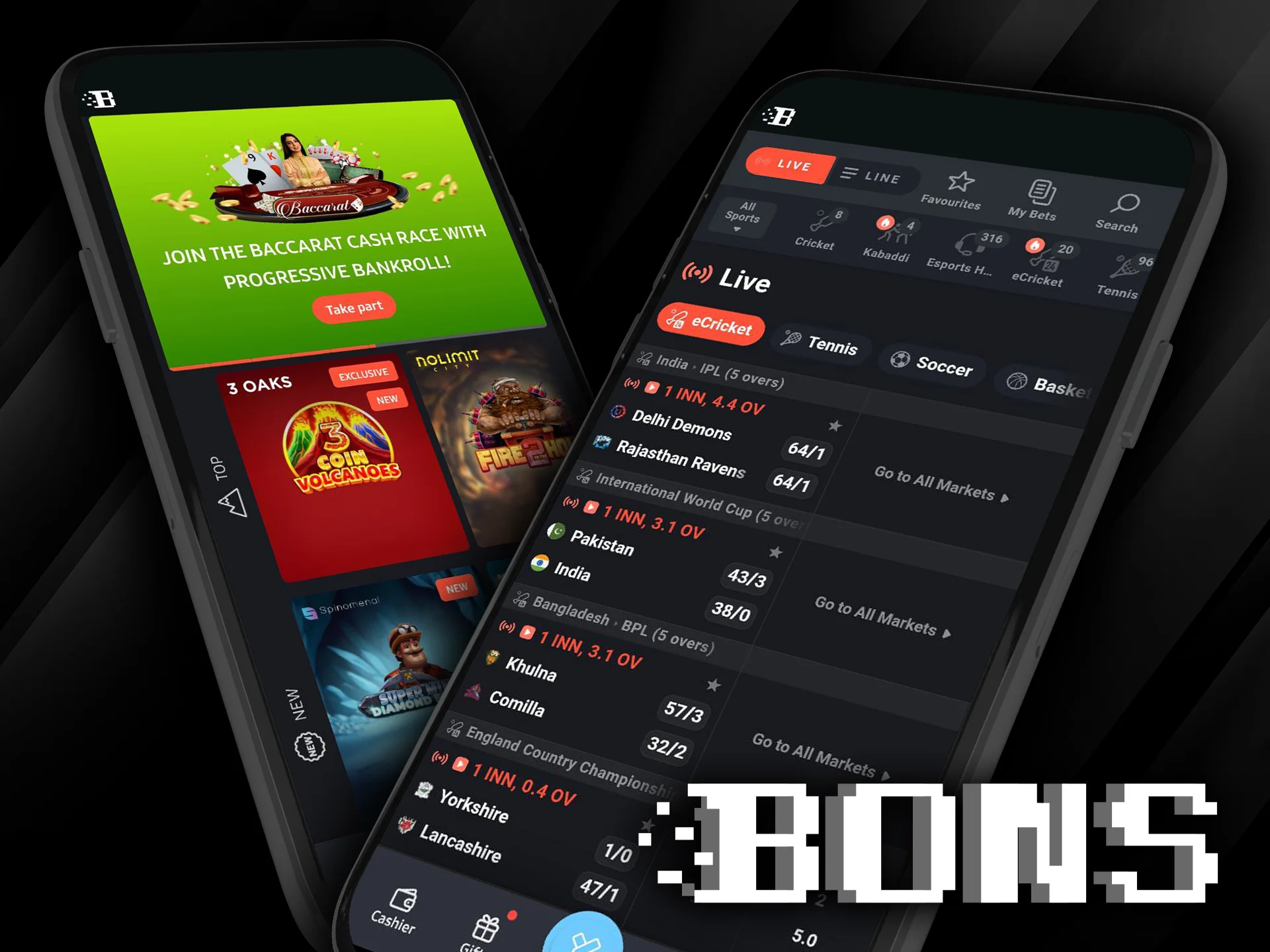 Several features of the Bons app help you enjoy mobile gaming.