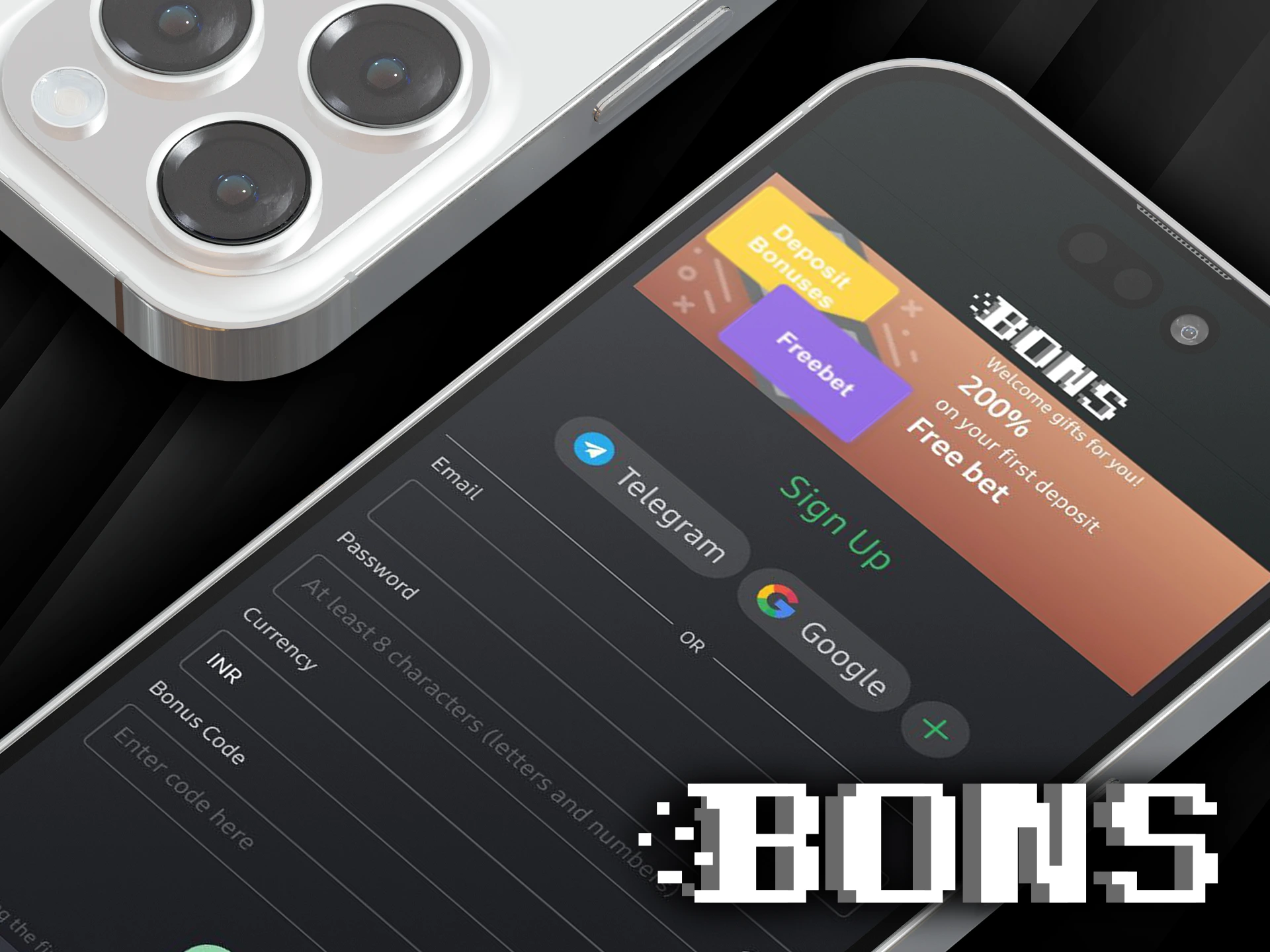 How to create a new account in the Bons app.