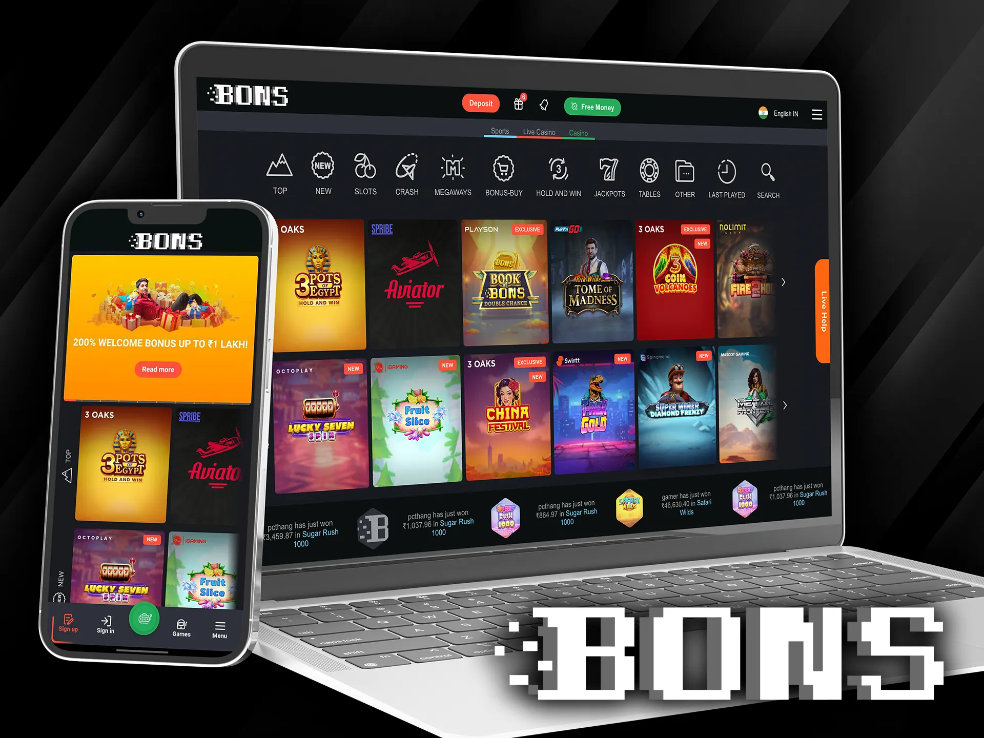 Bons website has many features that appeal to different users.