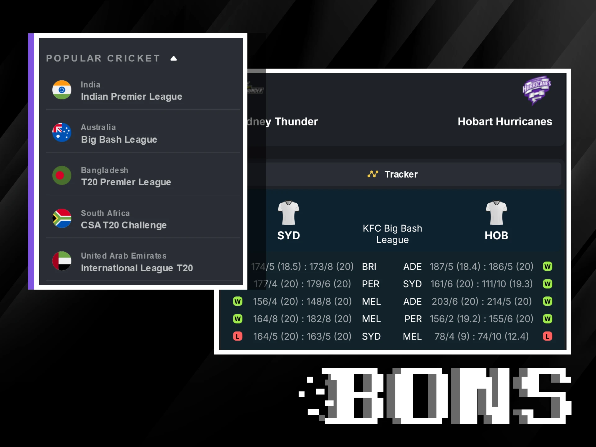 Hit it big with cricket betting on Bons.