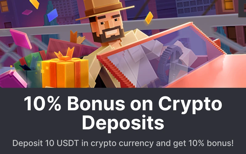 Earn a special Bons bonus by depositing in cryptocurrency.